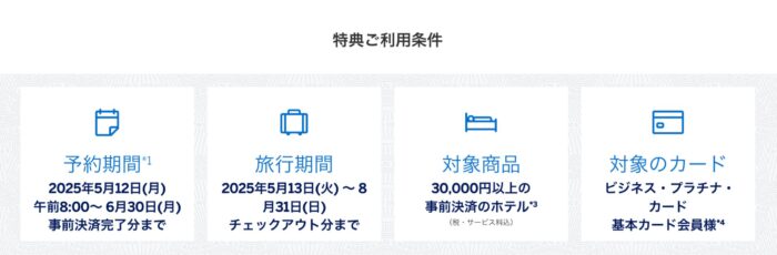 特典利用条件
